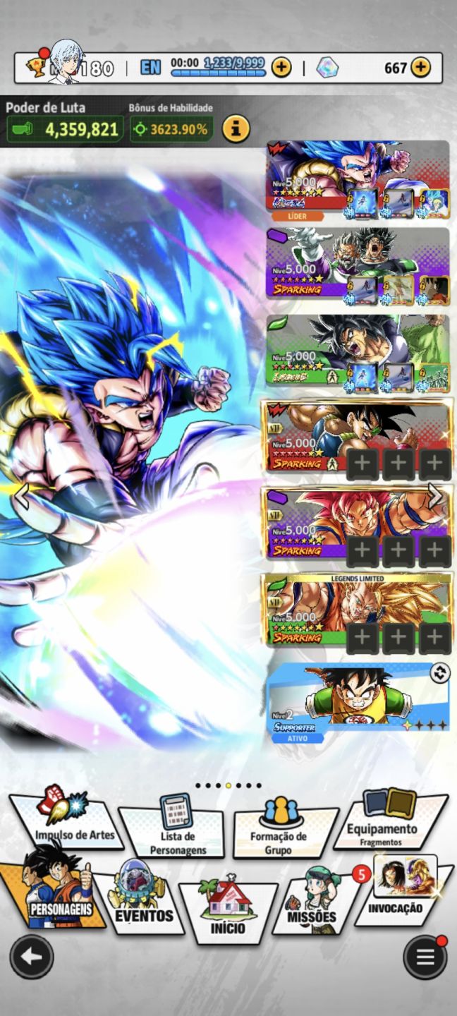 CONTA DB LEGENDS FULL EQUIP