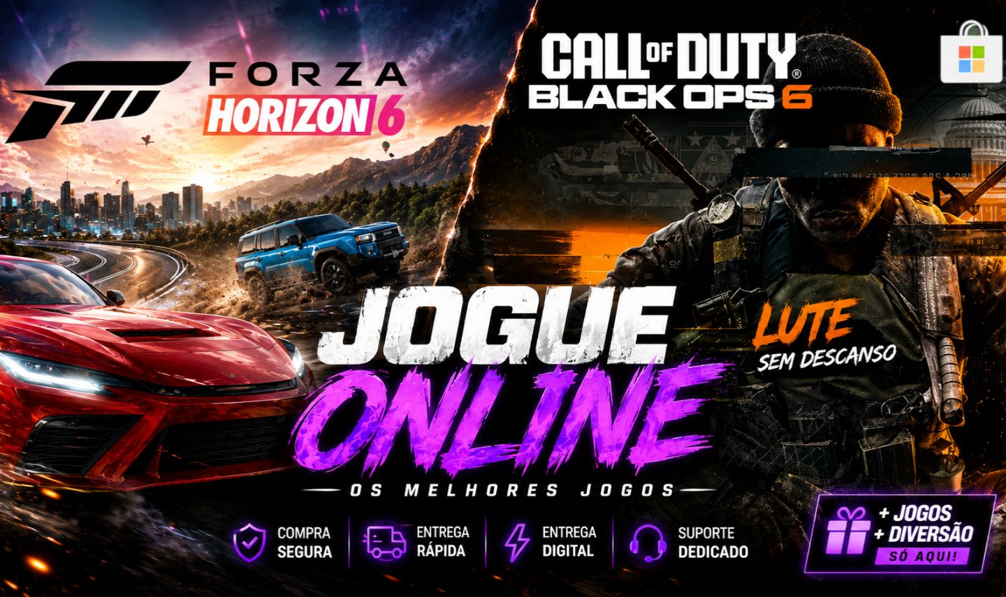 FORZA 6, CALL OF DUTY: BLACK OPS 7 e 6 -JOGUE ONLINE VIA MICROSOFT STORE
