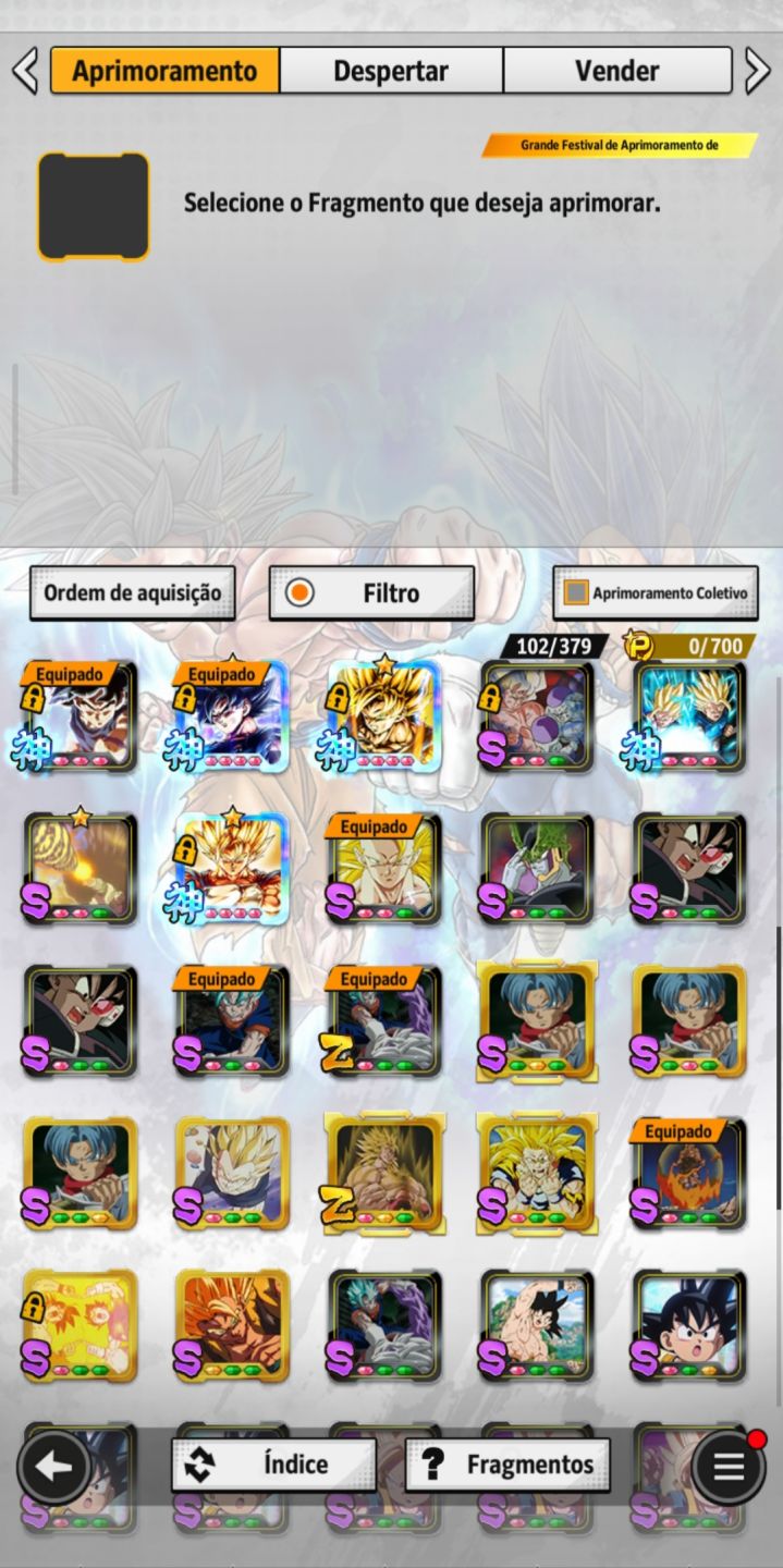 Conta End Game do Dragon Ball Legends