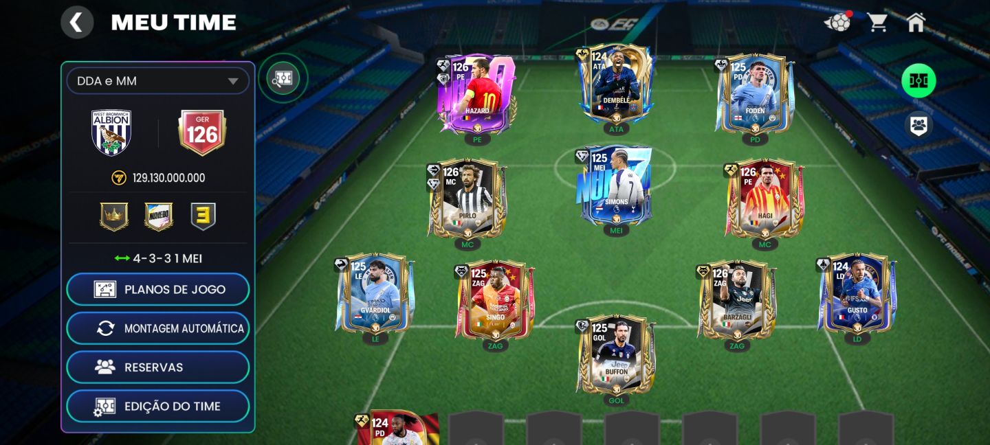 CONTA DE FC MOBILE COM MUITAS JOIAS E FRAGMENTOS