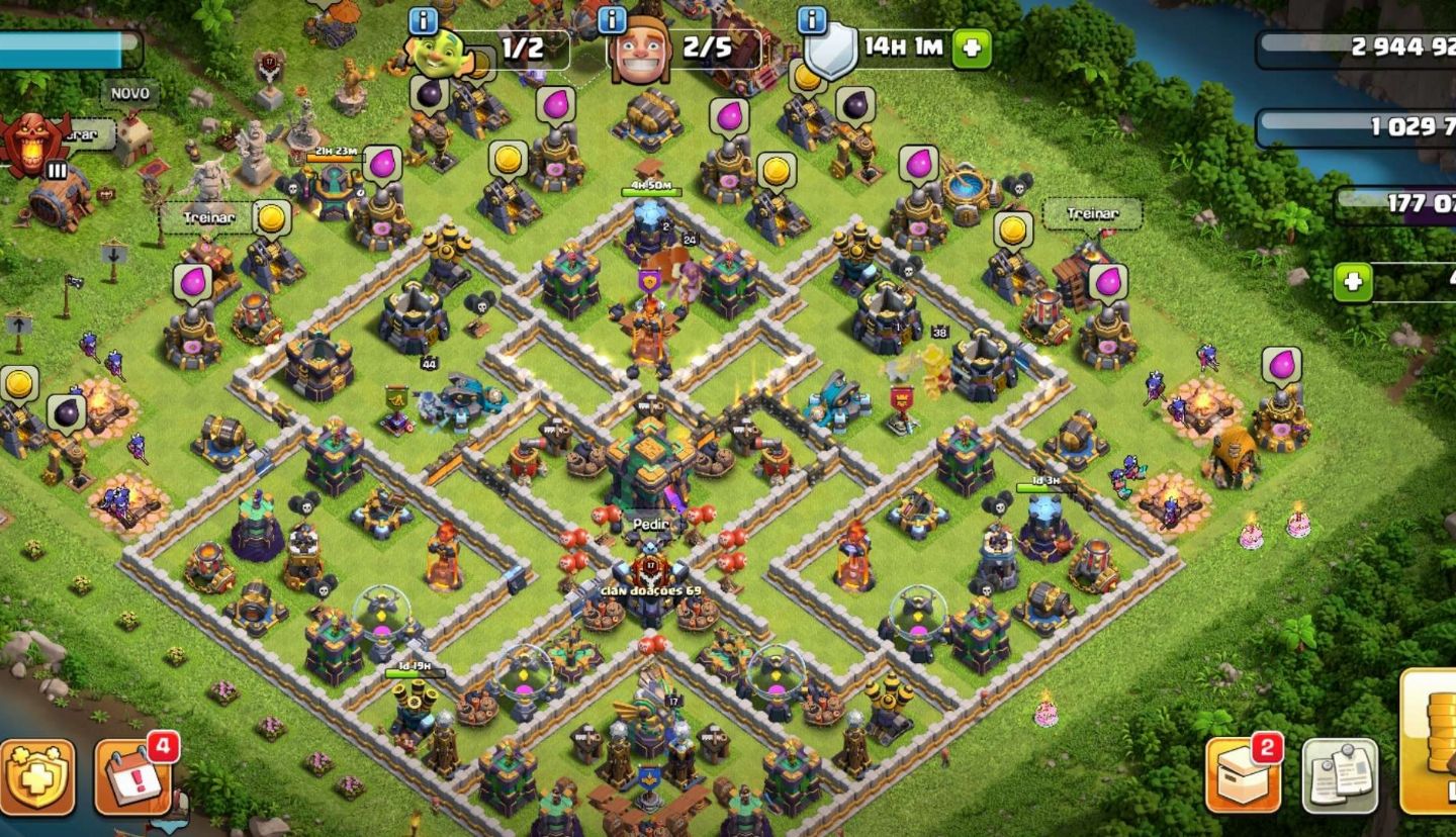 CONTA DE CLASH OF CLANS CV14 BARATA FULL ACESSO!!!