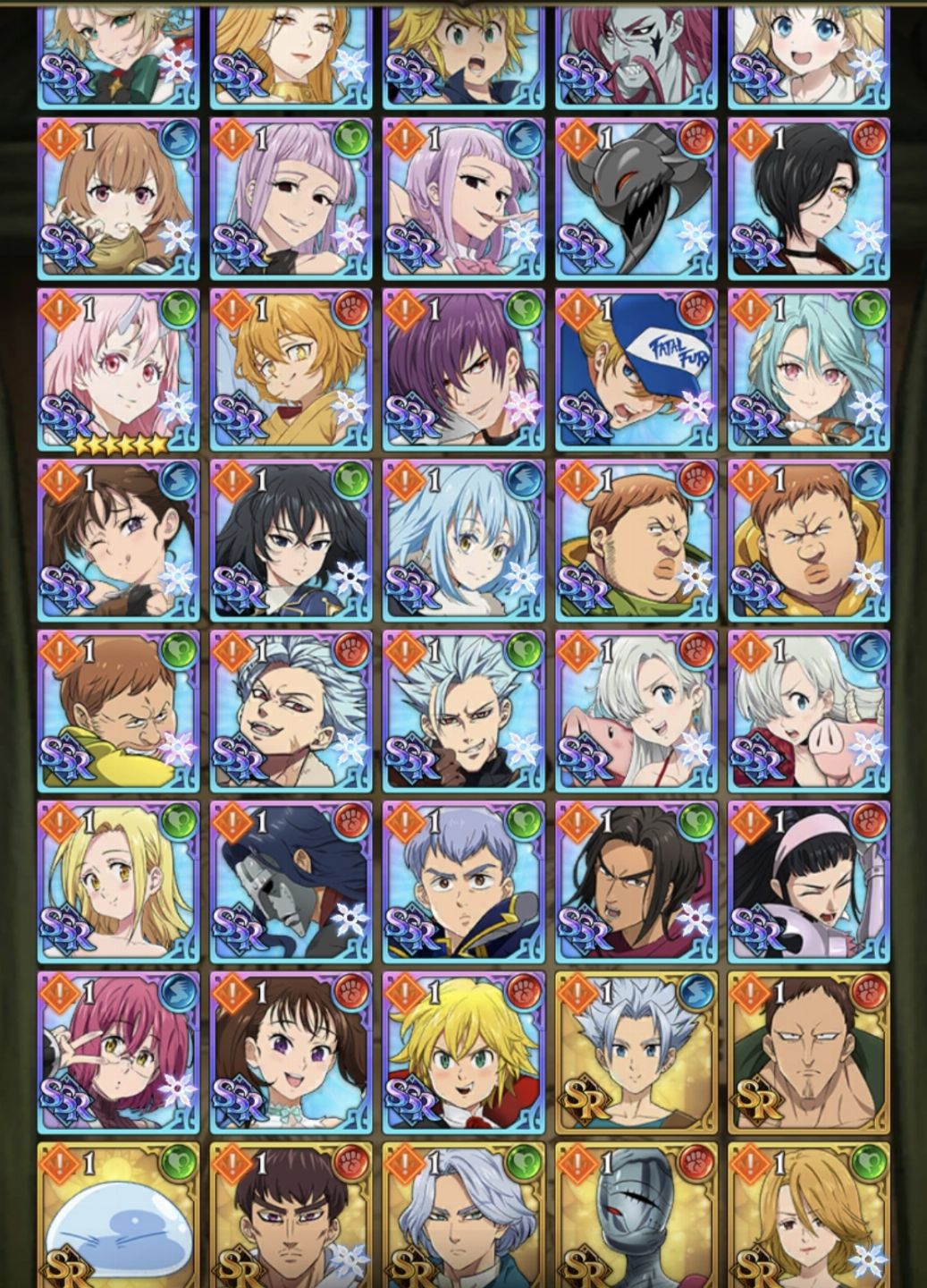 Conta antiga 7ds com muito personagens