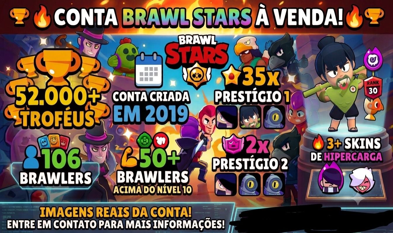 Conta SuperCell Upada em Brawl Stars e Clash Royale (LER DESCRIÇÃO)