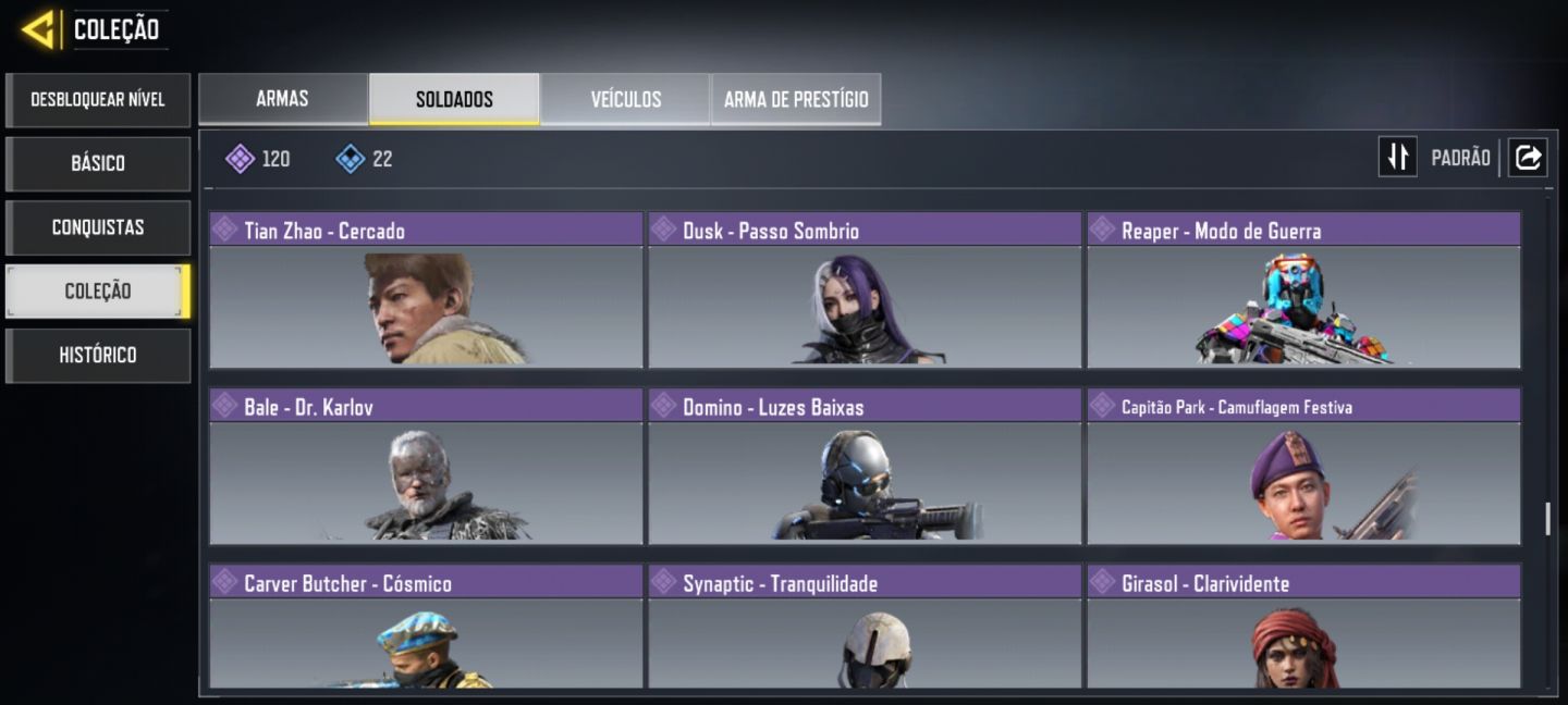 Conta Cod Mobile level 100+