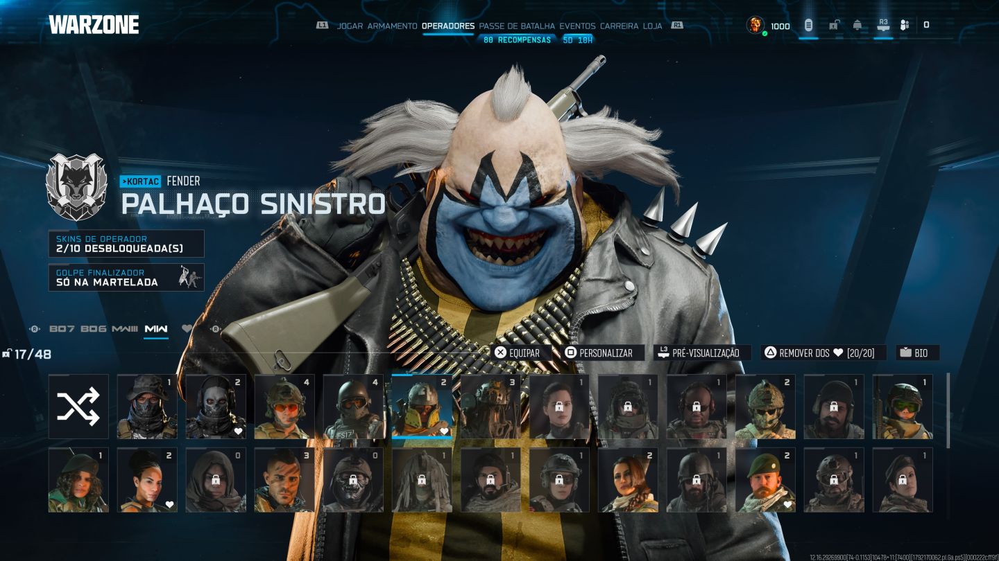 CONTA LV 1.000 WARZONE