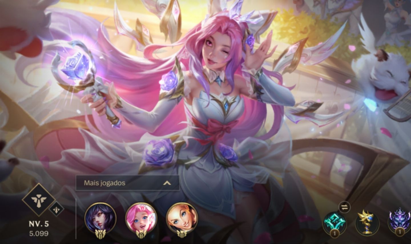 Conta main Evelyn, zoe e ahri com quase todas da seraphine