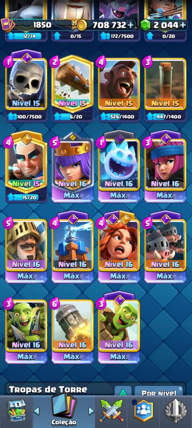 CONTA CLASH ROYALE FULL TROFÉUS