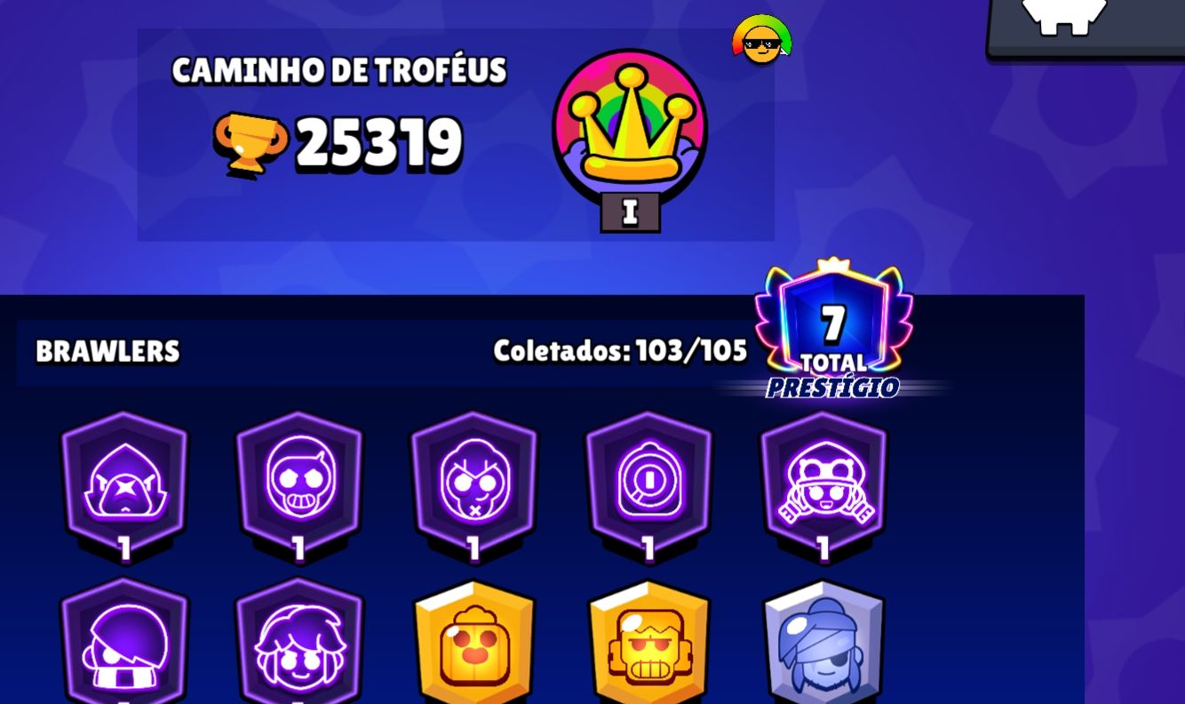 Conta brawl Stars com várias skins e troféus!