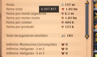 1b de fama. coletas de pelego, minerio, pedra e fibra no t6