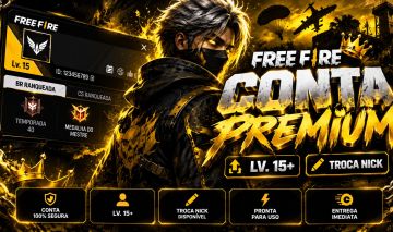[MELHORES CONTAS] CONTA FREE FIRE PREMIUM LV. 15+ TROCA NICK