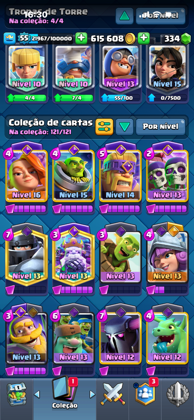 Conta de clash royale