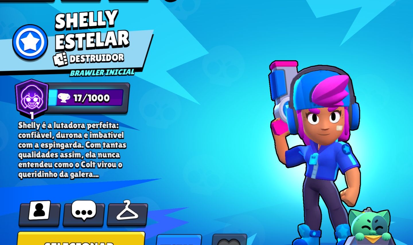 CONTA BRAWL STARS COM SHELLY ESTELAR