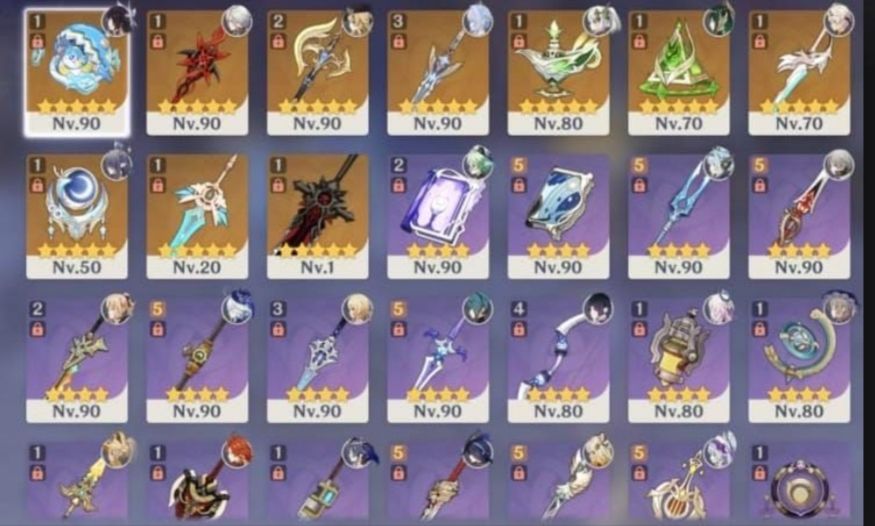 CONTA GENSHIN 79 PERSONAGENS | 27 T5 | AR 60 | PRONTA PRA JOGAR!