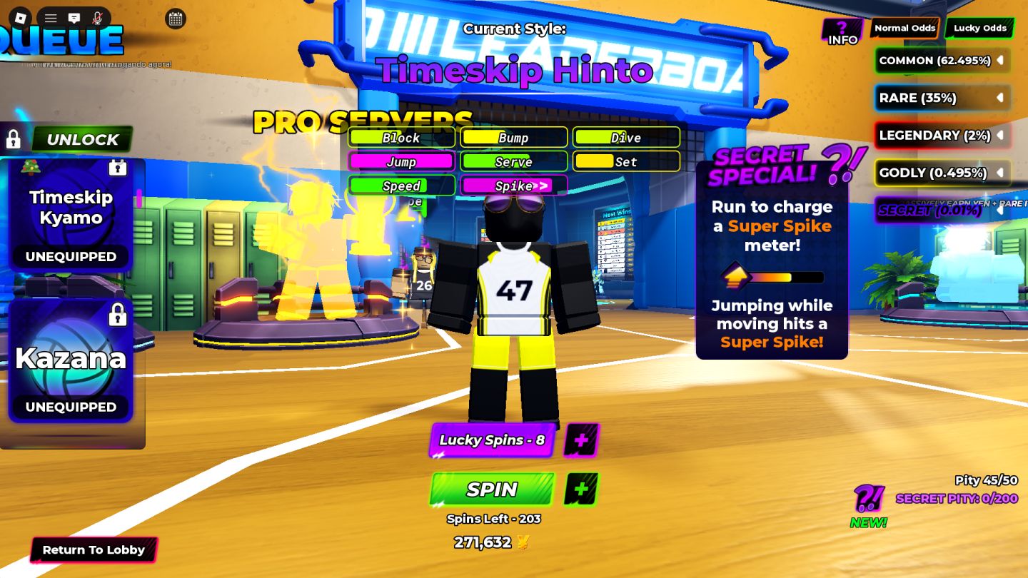 Conta de Volleyball Legends Vlb, 7 Personagens e 3 com a Tag de Natal de 2025