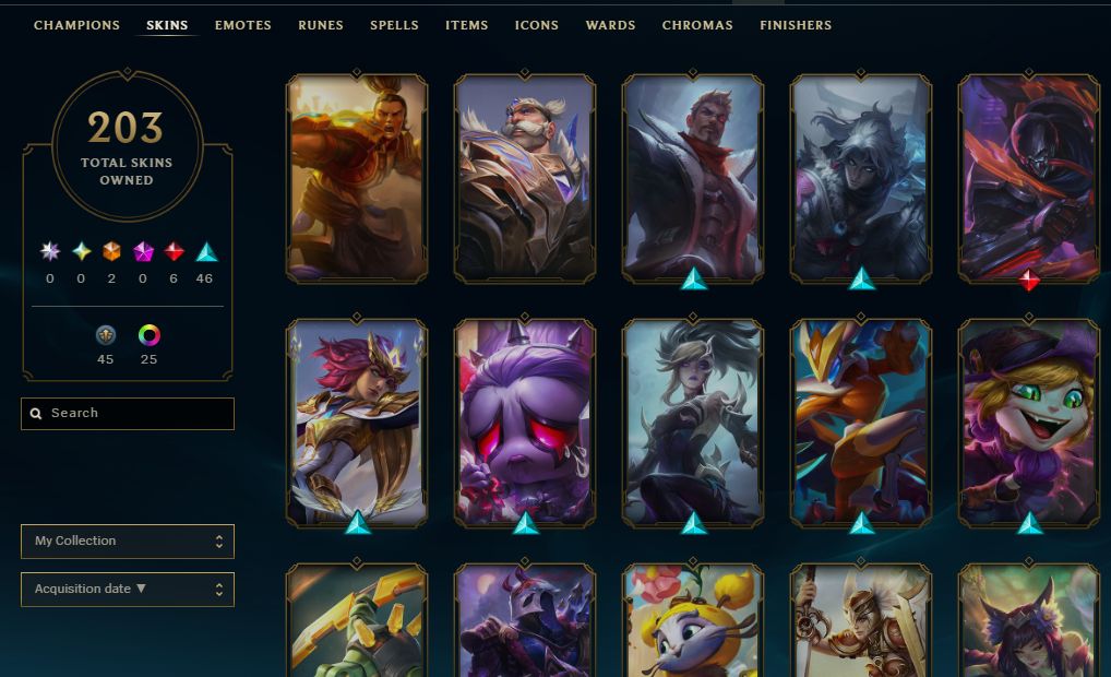 Conta Full Chall em varias Seasons e Skins UNICAS COM TAG PRO