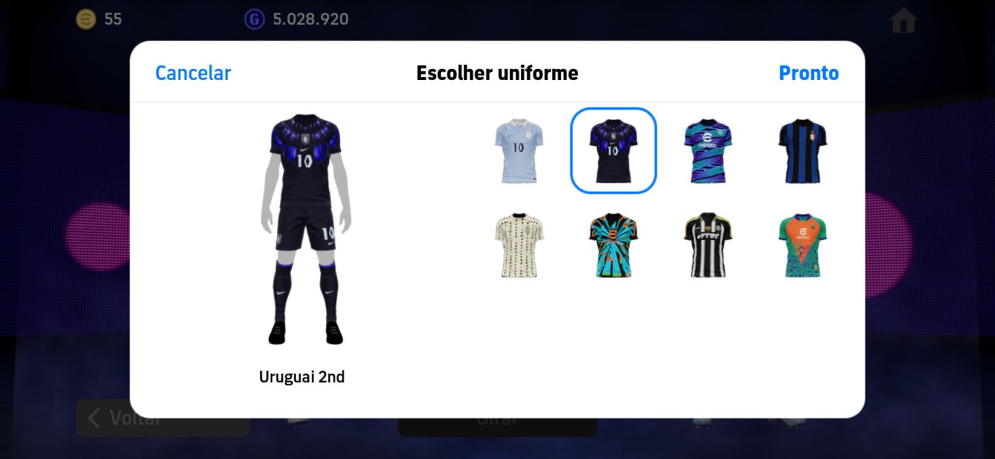 Conta. Efootball 3210, com vários jogadores épicos!!! Ronaldinho 102!!!