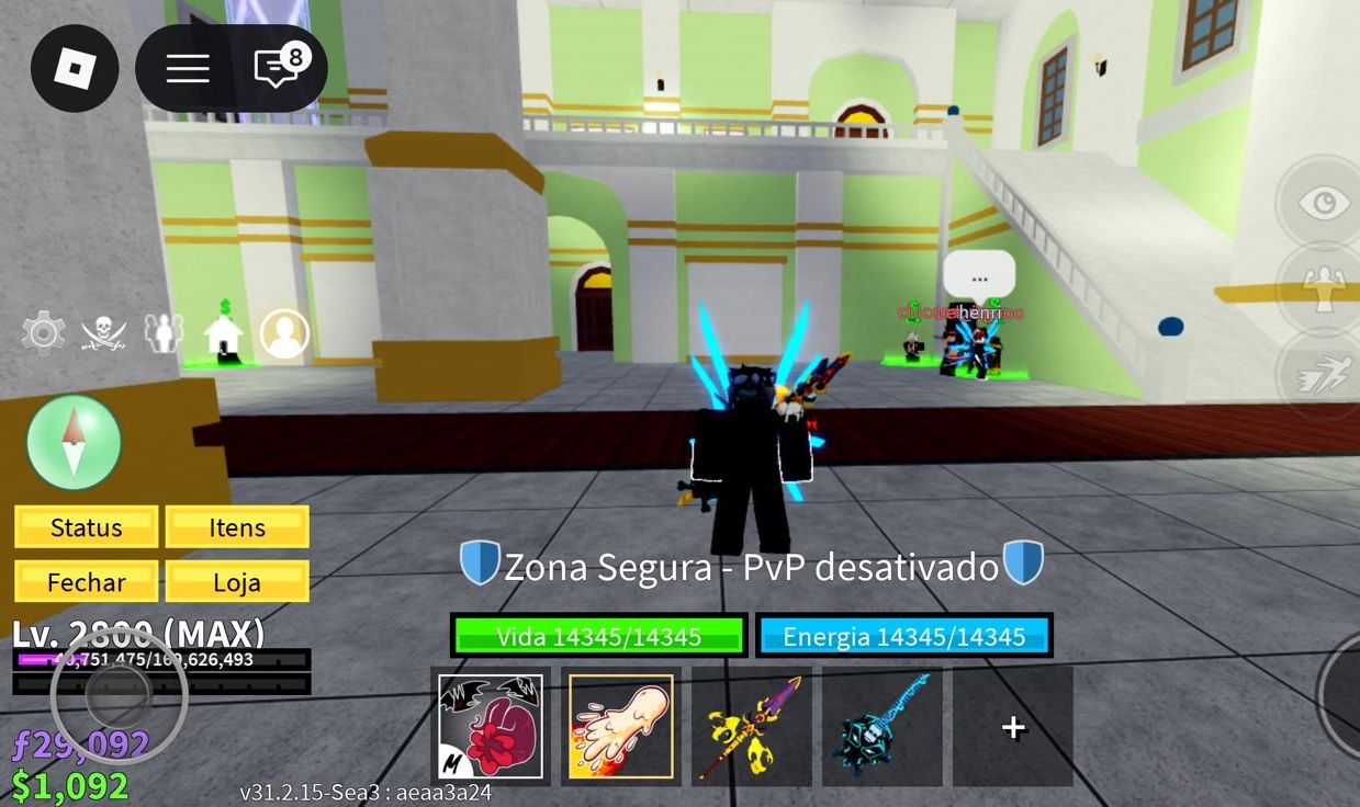 CONTA ROBLOX OP SKINS DIVERSAS + BLOX FRUITS + BLUE LOCK (LOCKED) + JJK