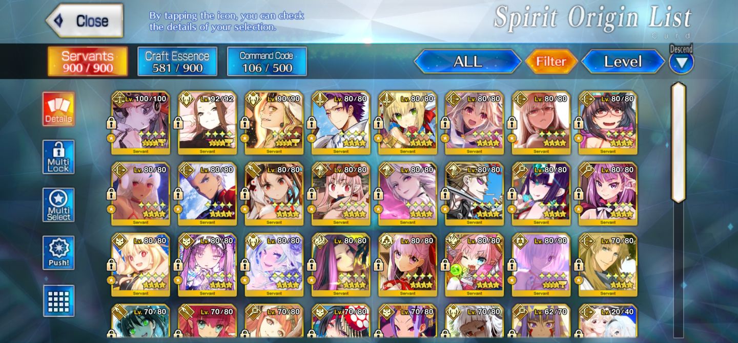 Fate na | 32 Ssr +Nps | End Game