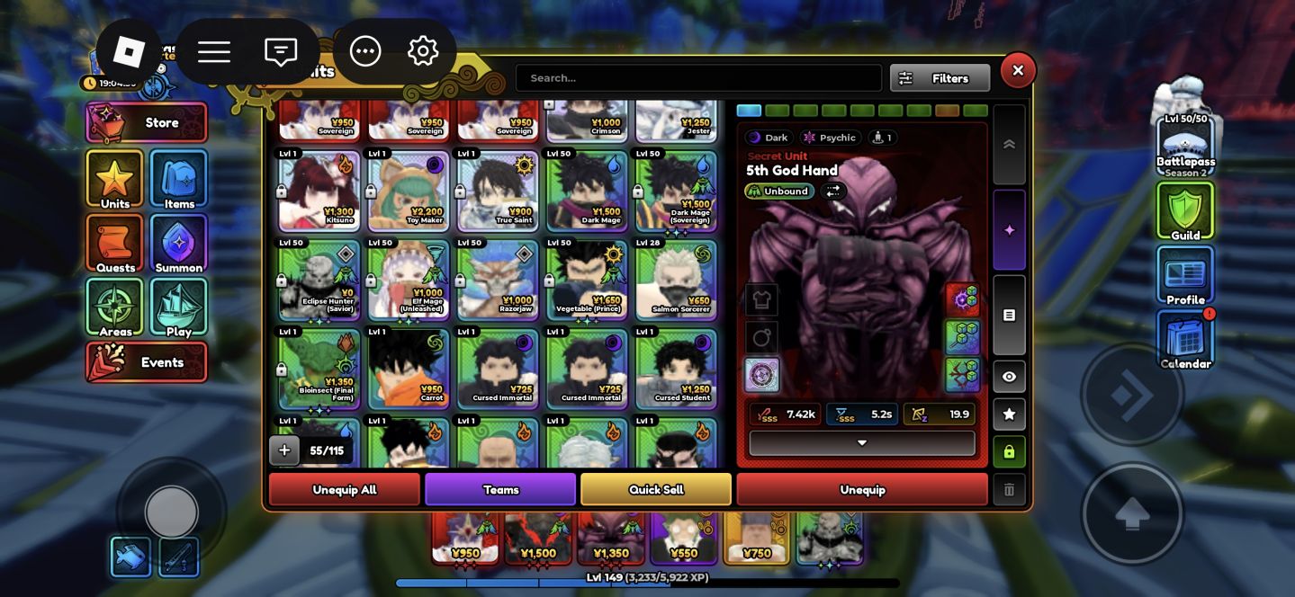 Conta de anime expeditions endgame pronta pra nova att!