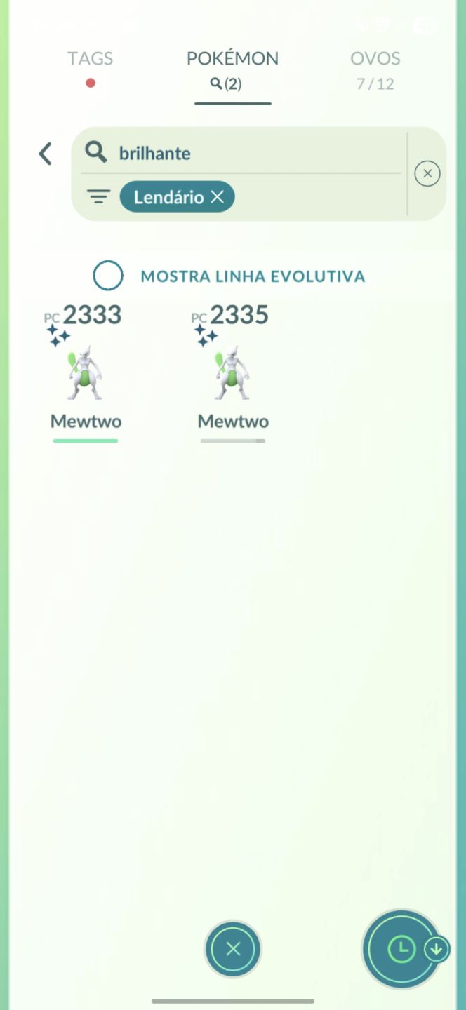 2 mewtwo shiny + 1 mewtwo 100% - Conta avançada Pokemon Go