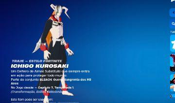 Conta de Fortnite com Ichigo hollow, Midas e outras