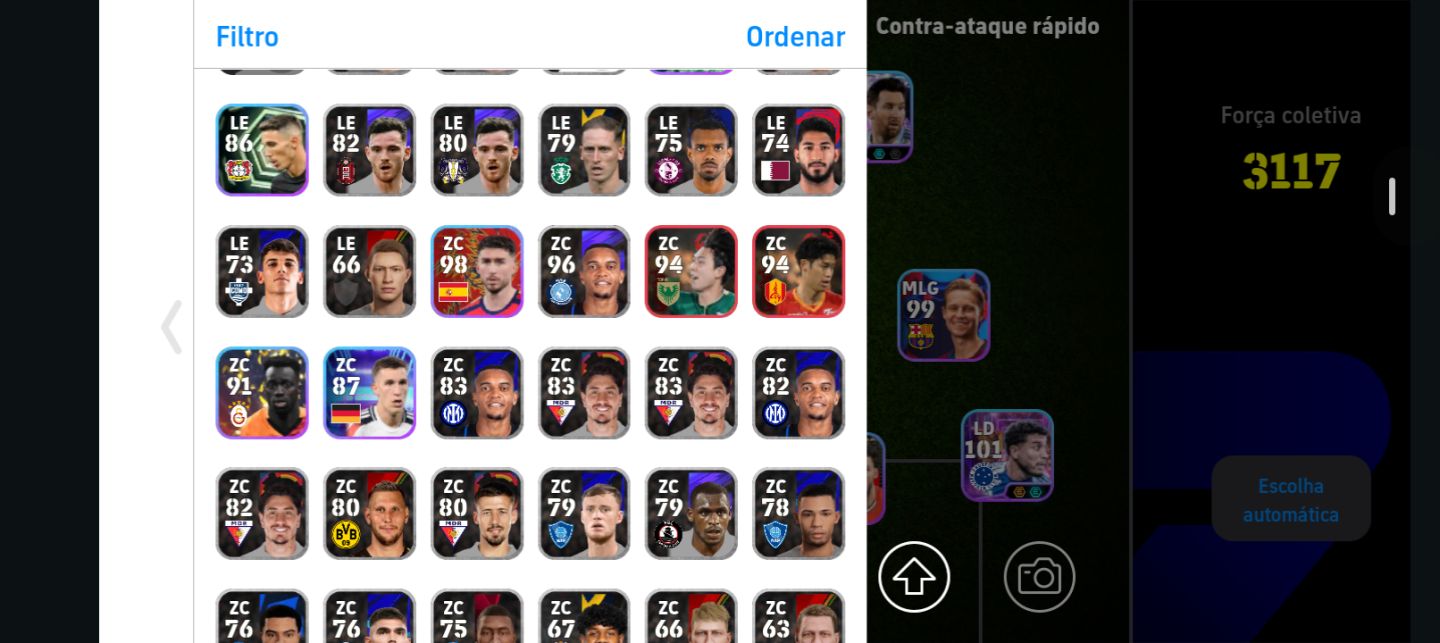 CONTA eFootball 2026 | Força Coletiva 3117 | Messi 101 + Craques 103 OVR