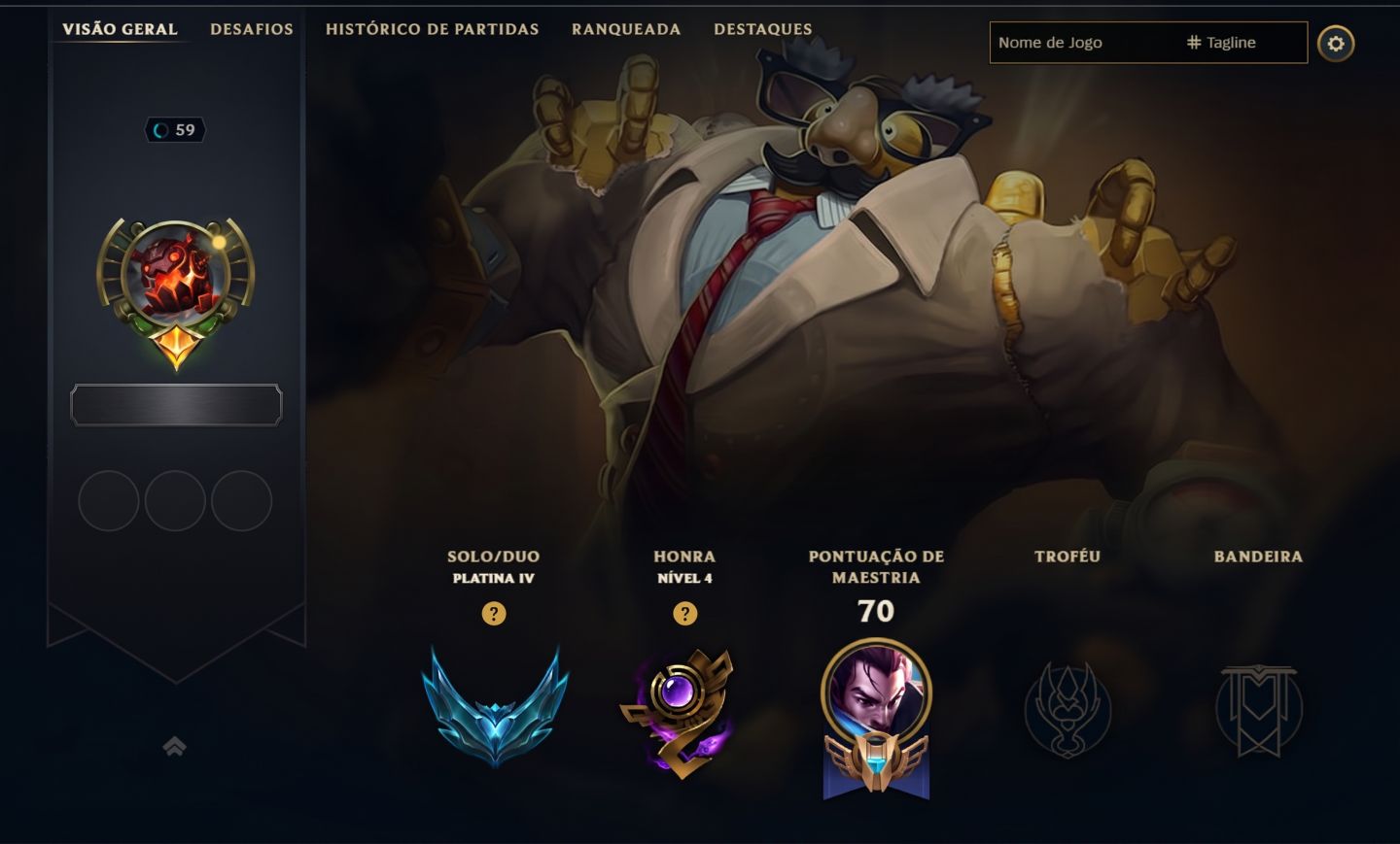 CONTA PLATINA IV FULL ACESSO lvl 59