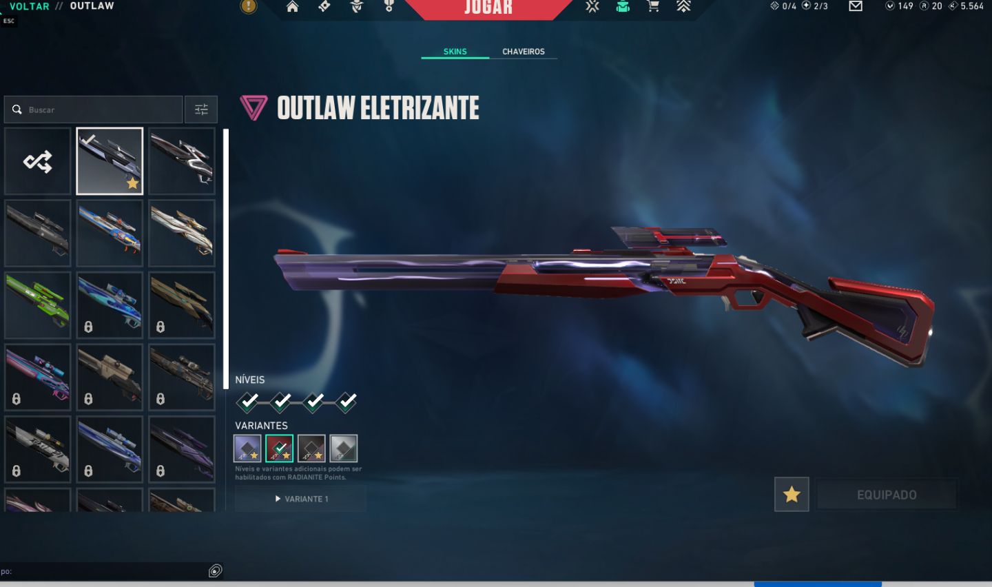 Conta valorant varias skins ex imo 2