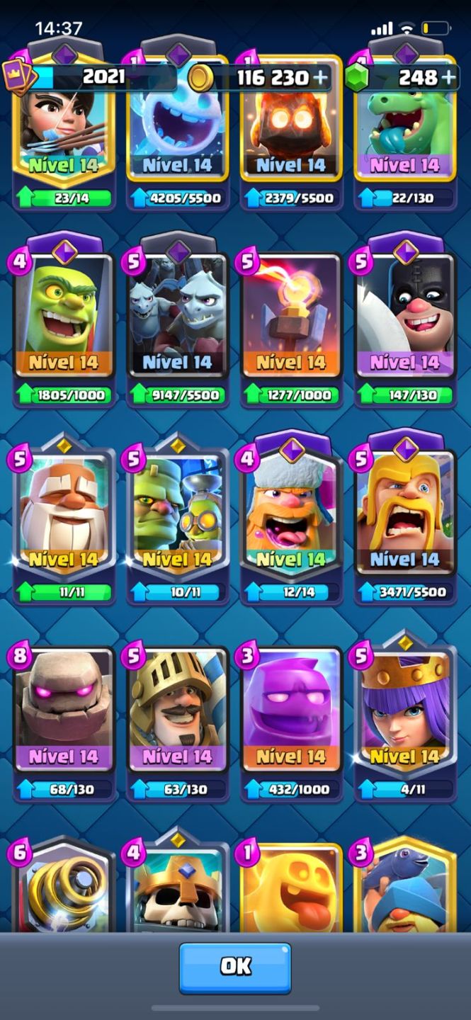Conta clash royale 2017, full gemada, full acesso