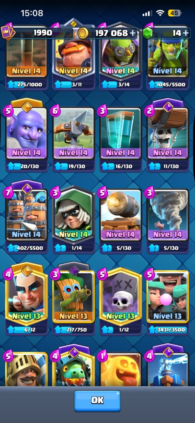 CONTA CLASH ROYALE 14.000 - END GAME