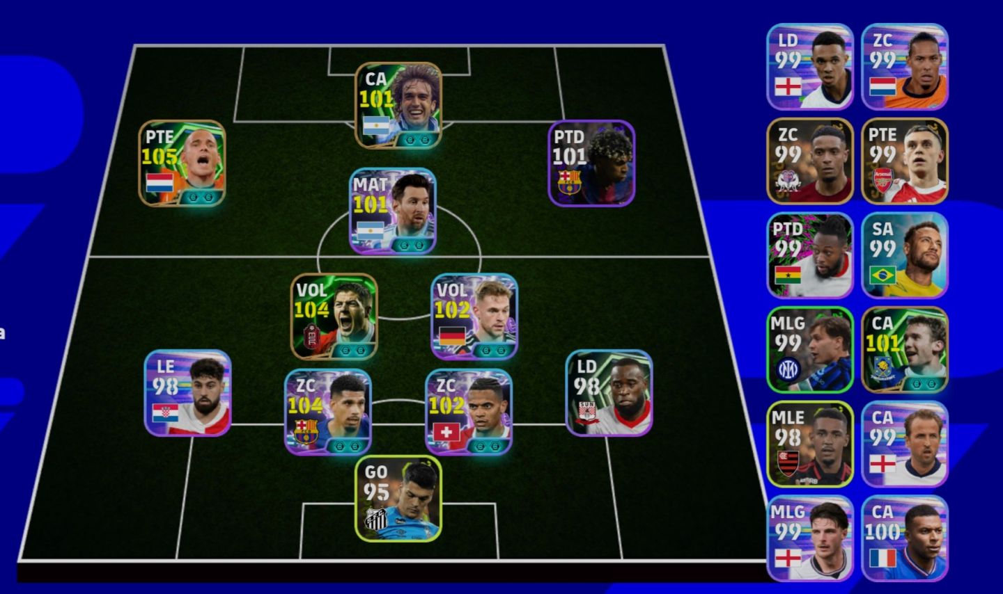 CONTA EFOOTBALL MOBILE COM SNAYDER 105 BLITZ CURLE + ARAÚJO SHOWTIME + ÉPICO!!