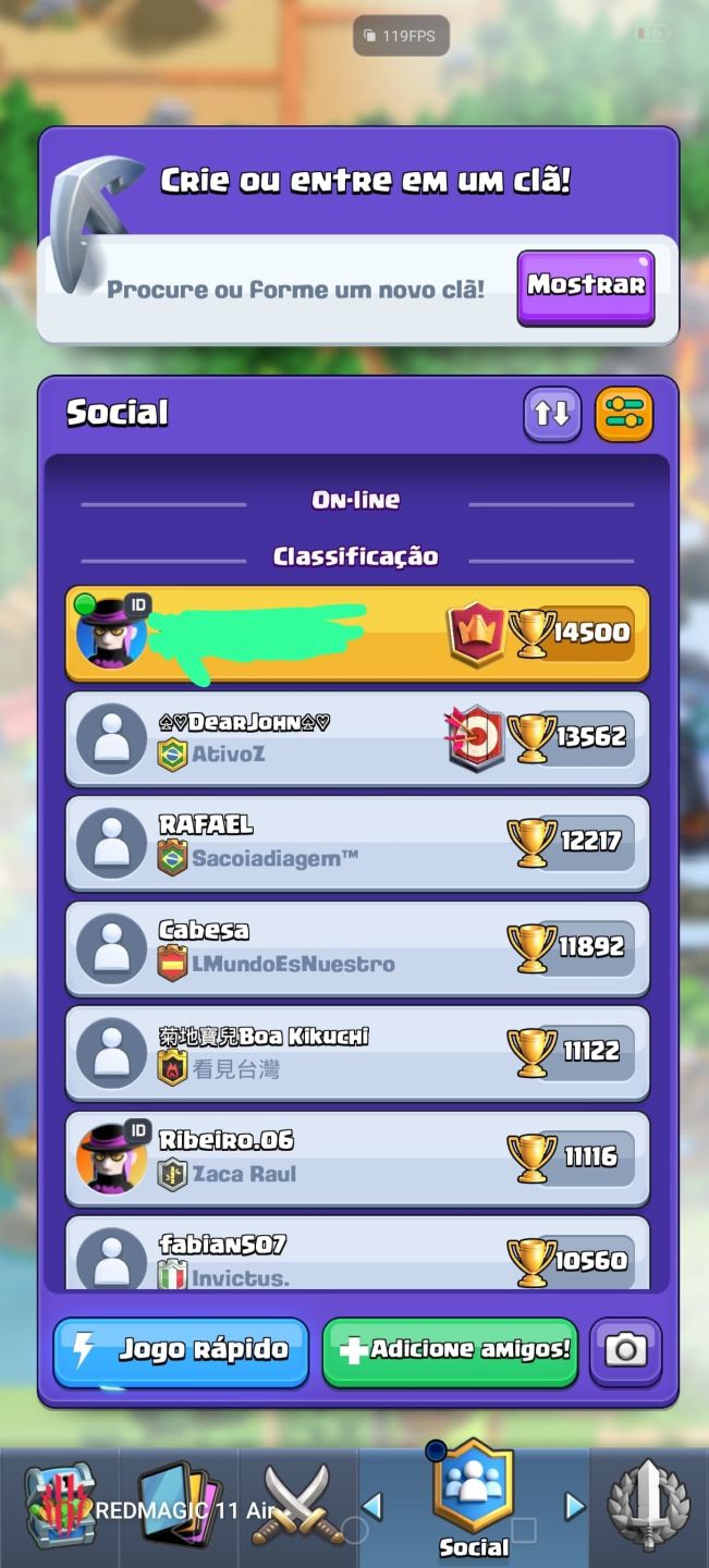 Conta Clash Royale LVL 16 14k troféus