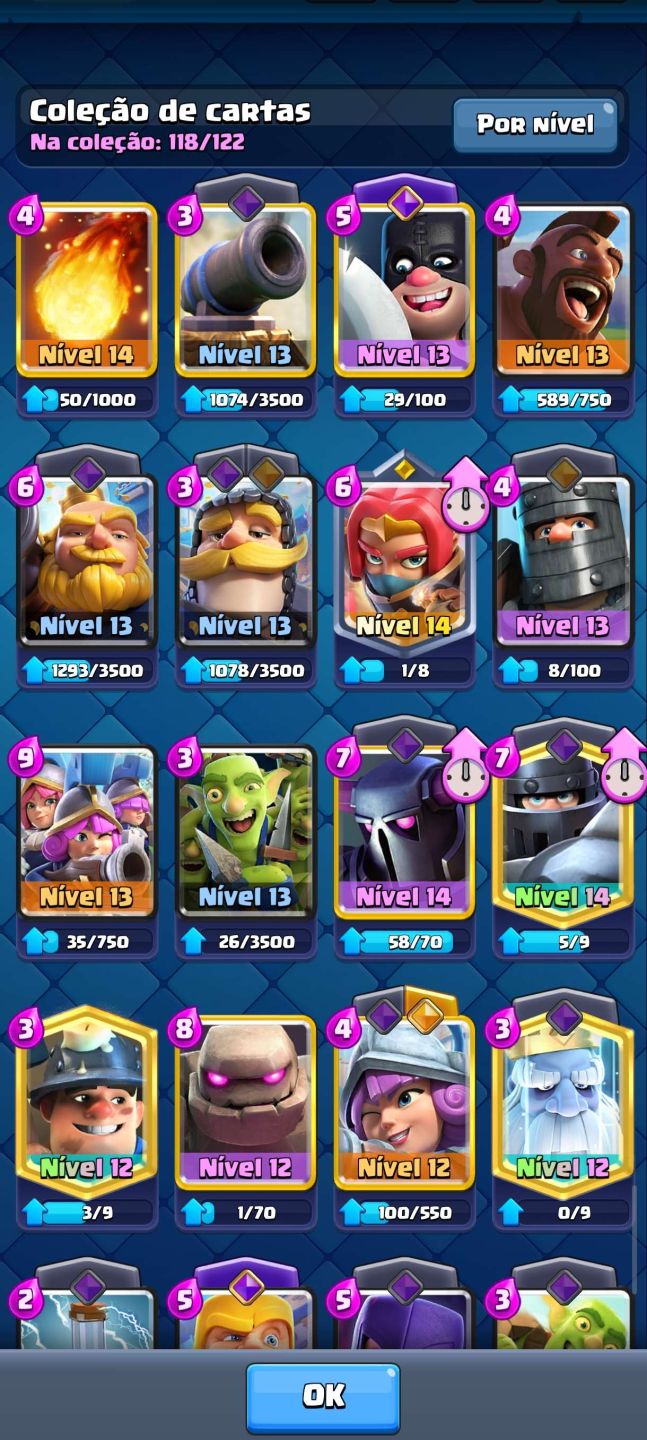 CONTA CLASH ROYALE ARENA 21