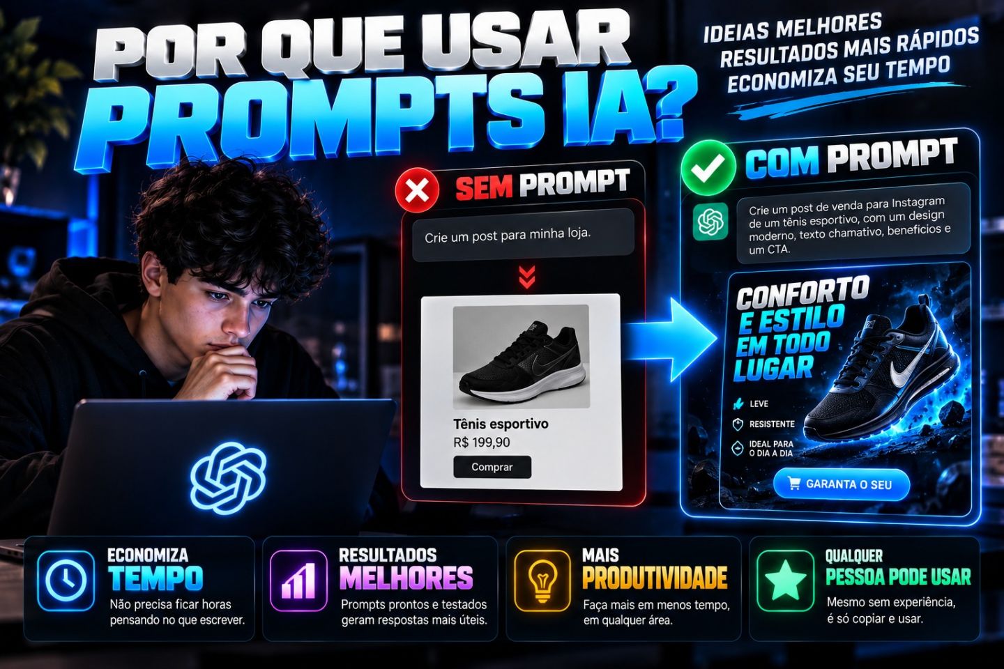 MEGA PACK IA 2026 PROMPTS SECRETOS para ChatGPT, Vendas, Imagens e Muito Mais