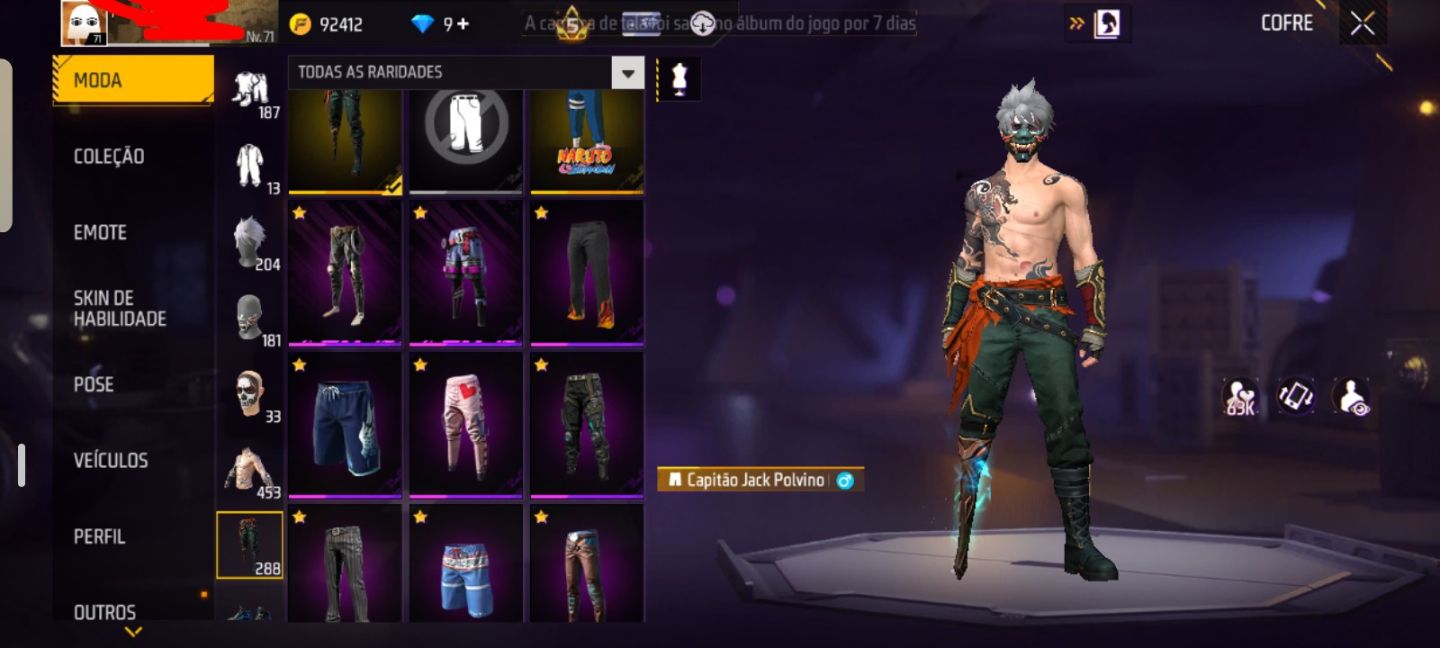 !!! Conta de Free fire super gemada com 8 anos !!!