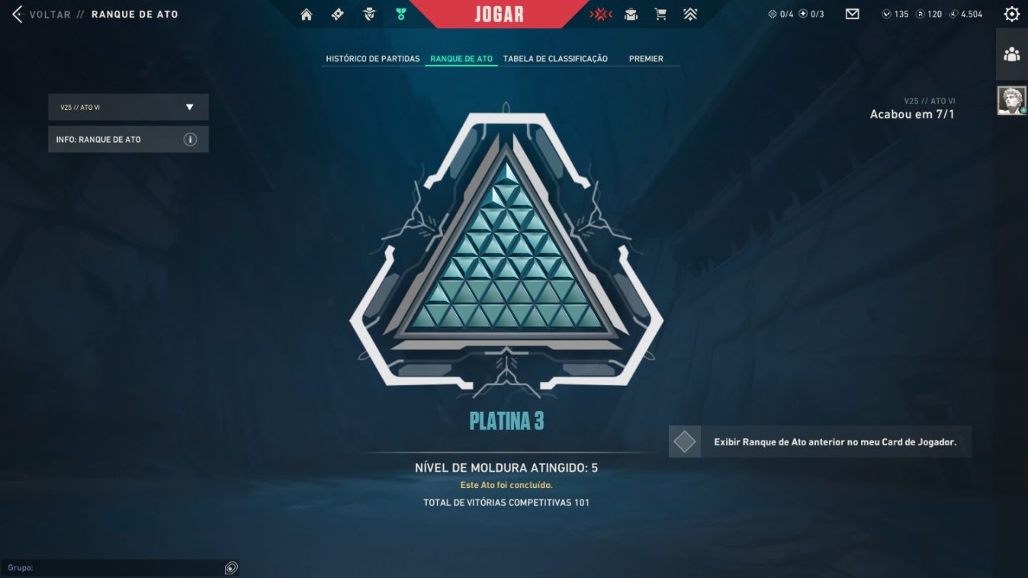 Conta de valorant nível 272, elo high play, vadal prelúdio e gaia
