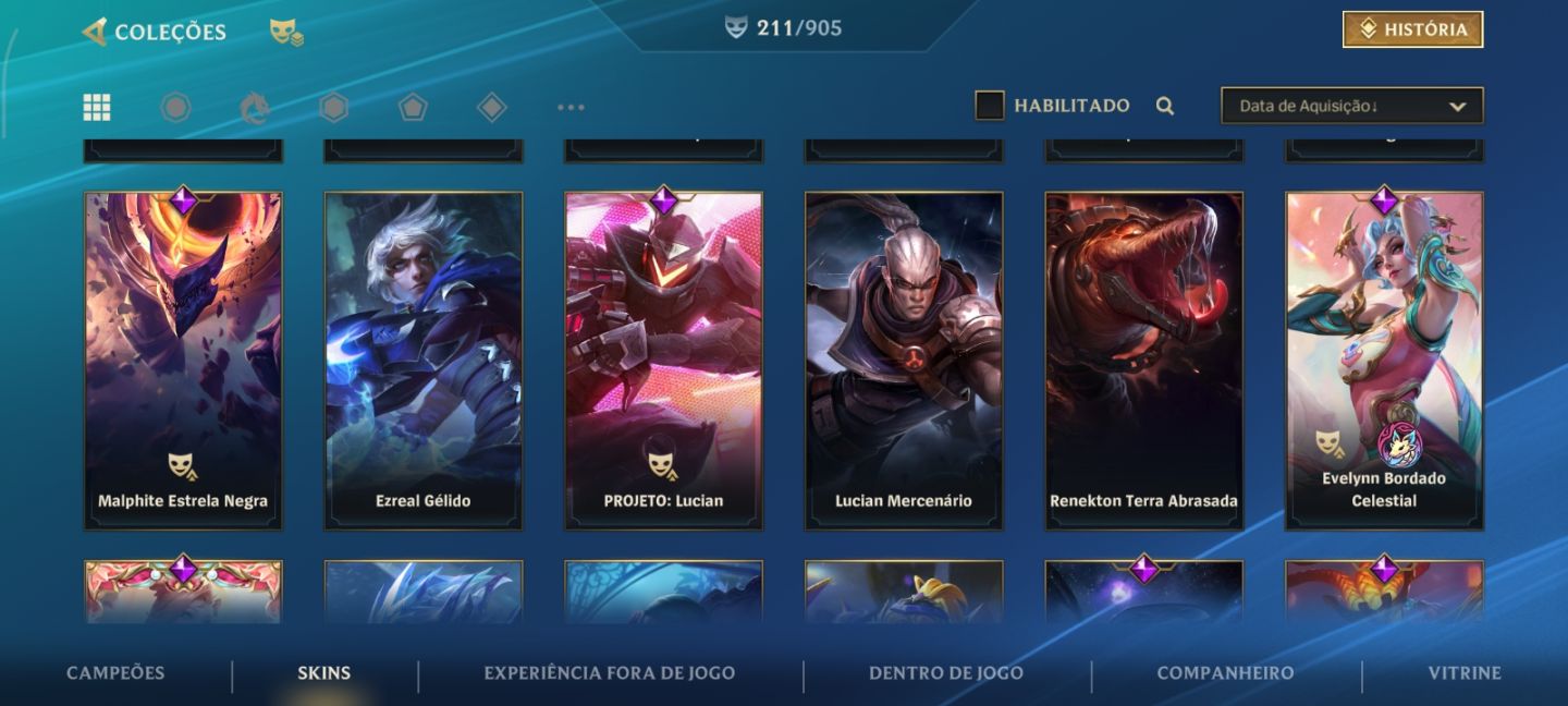Conta wild rift 211 skin, já foi Challenger