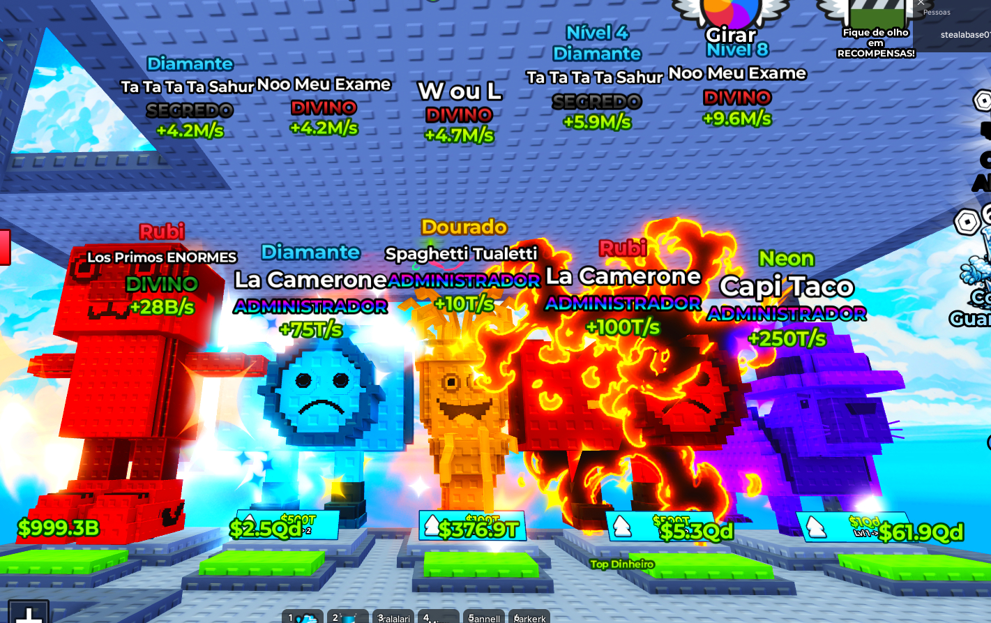 STEAL THE BRAINROT BASE / ROUBE A BASE BRAINROT (BRAINROTS DE ADMINISTRADOR!!!)