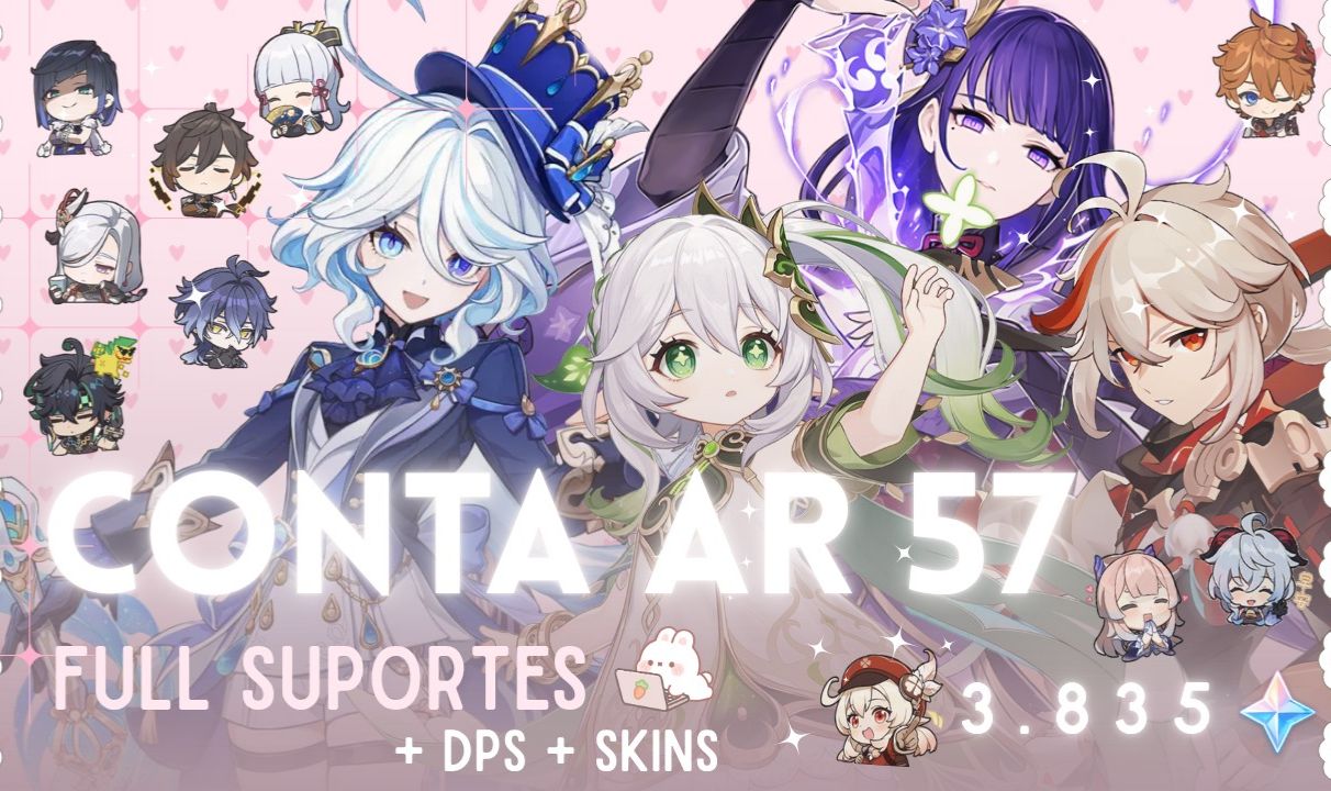 CONTA GENSHIN| AR 57 |19x5 | FULL SUPORTES META (FURINA, NAHIDA, RAIDEN, KAZUHA)