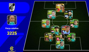 Conta eFootball Top Tier | Força 3225 | CR7 107 + Kane 107 + Casillas 105