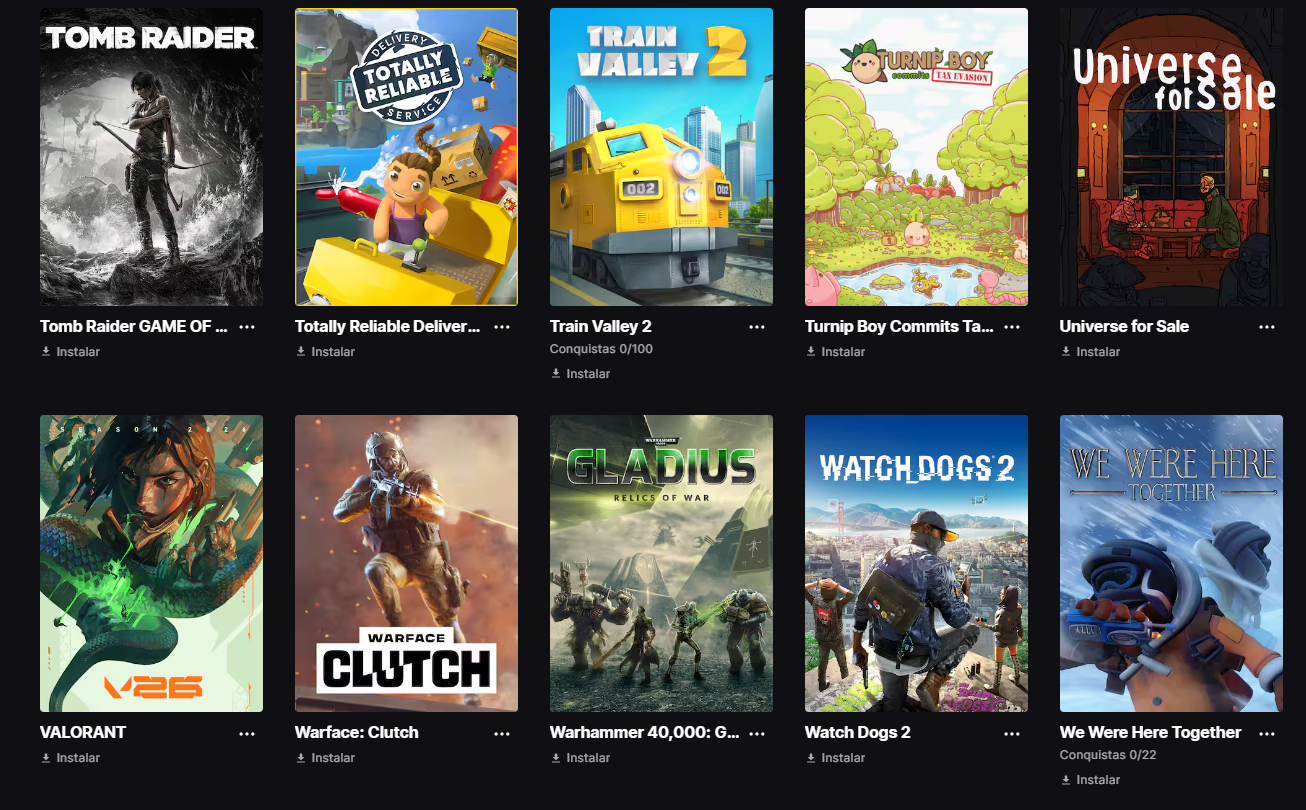 SUPER CONTA EPIC GAMES JOGOS TOP + PREÇO IMBATÍVEL!