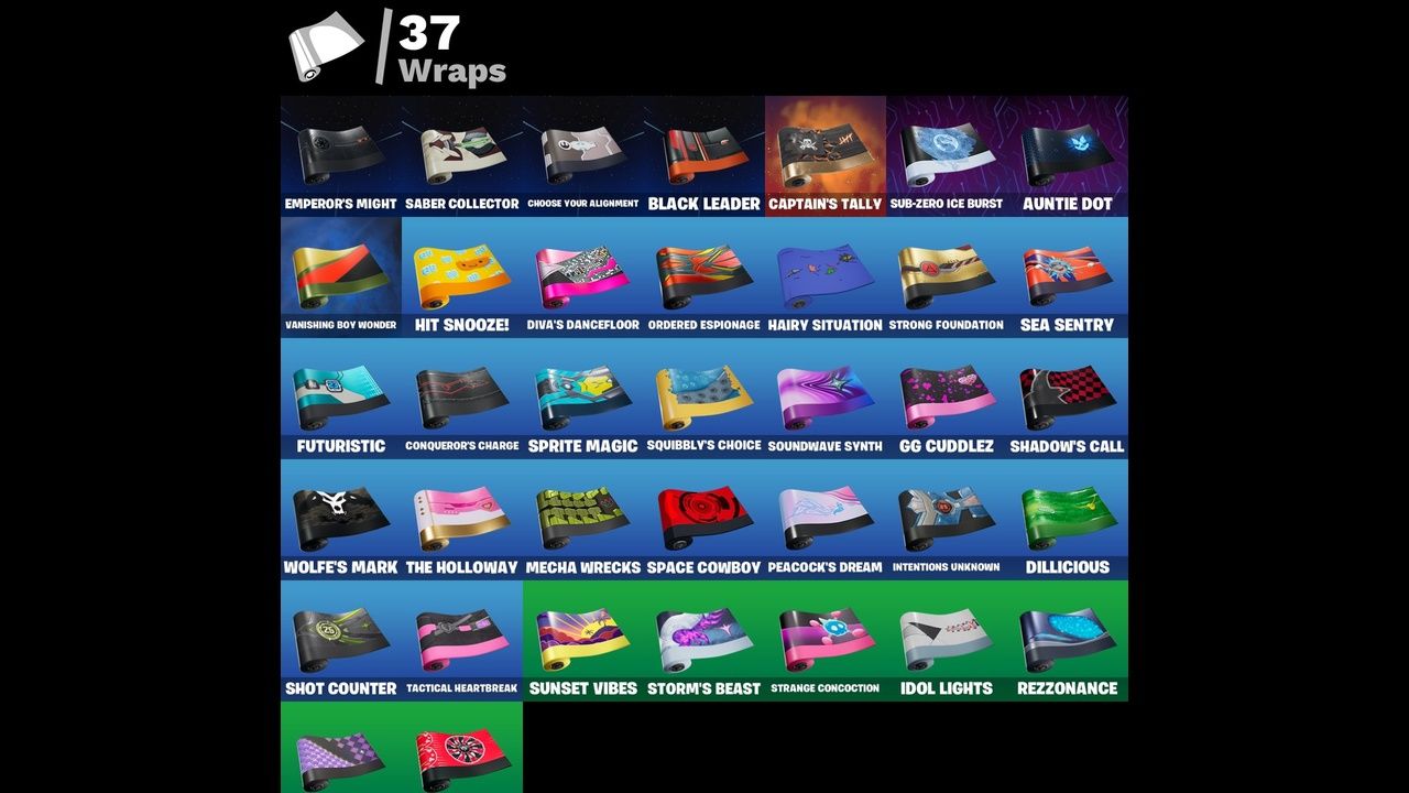Conta Fortnite 43 SKINS/PERNA LONGA/ Emperor Palpatine/Wookie team leader