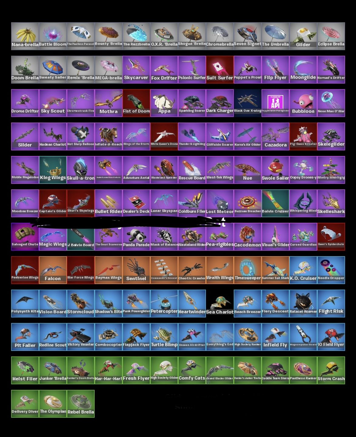 Conta Fortnite com 234 skins (skins que não voltam) e diversas outras coisas