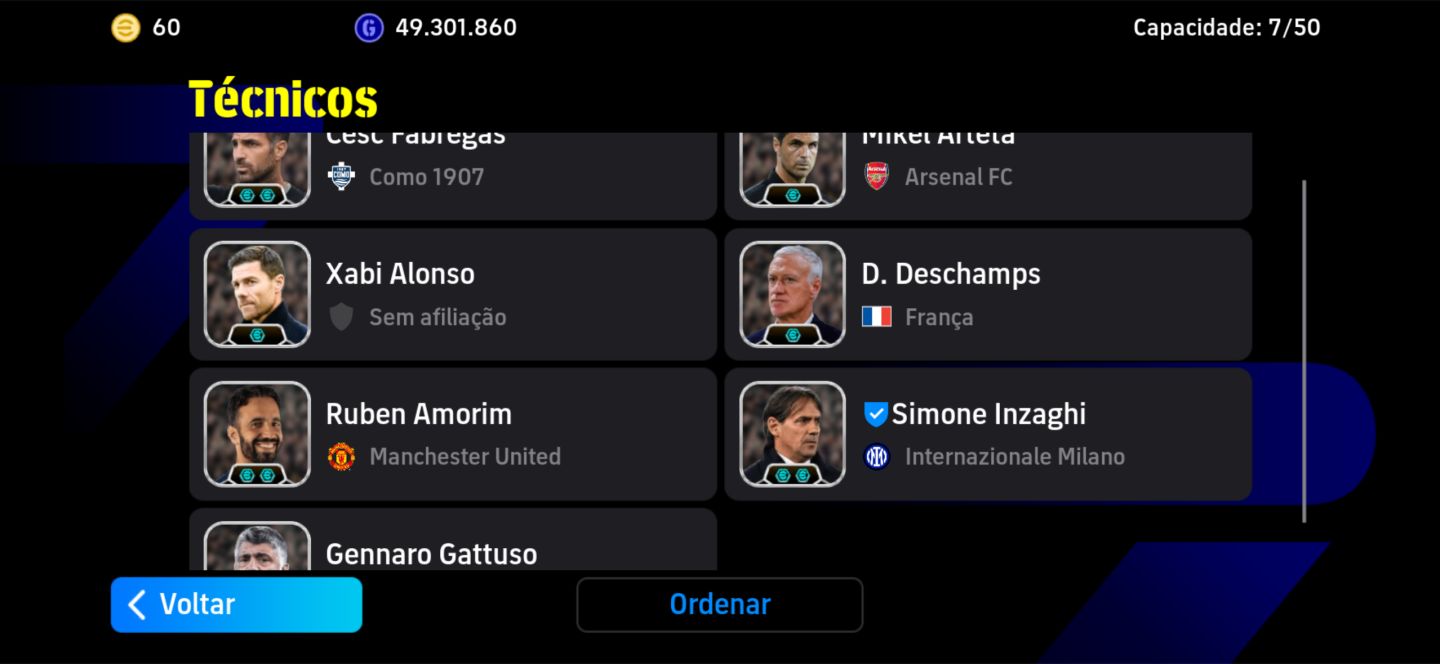 CONTA EFOOTBALL MOBILE