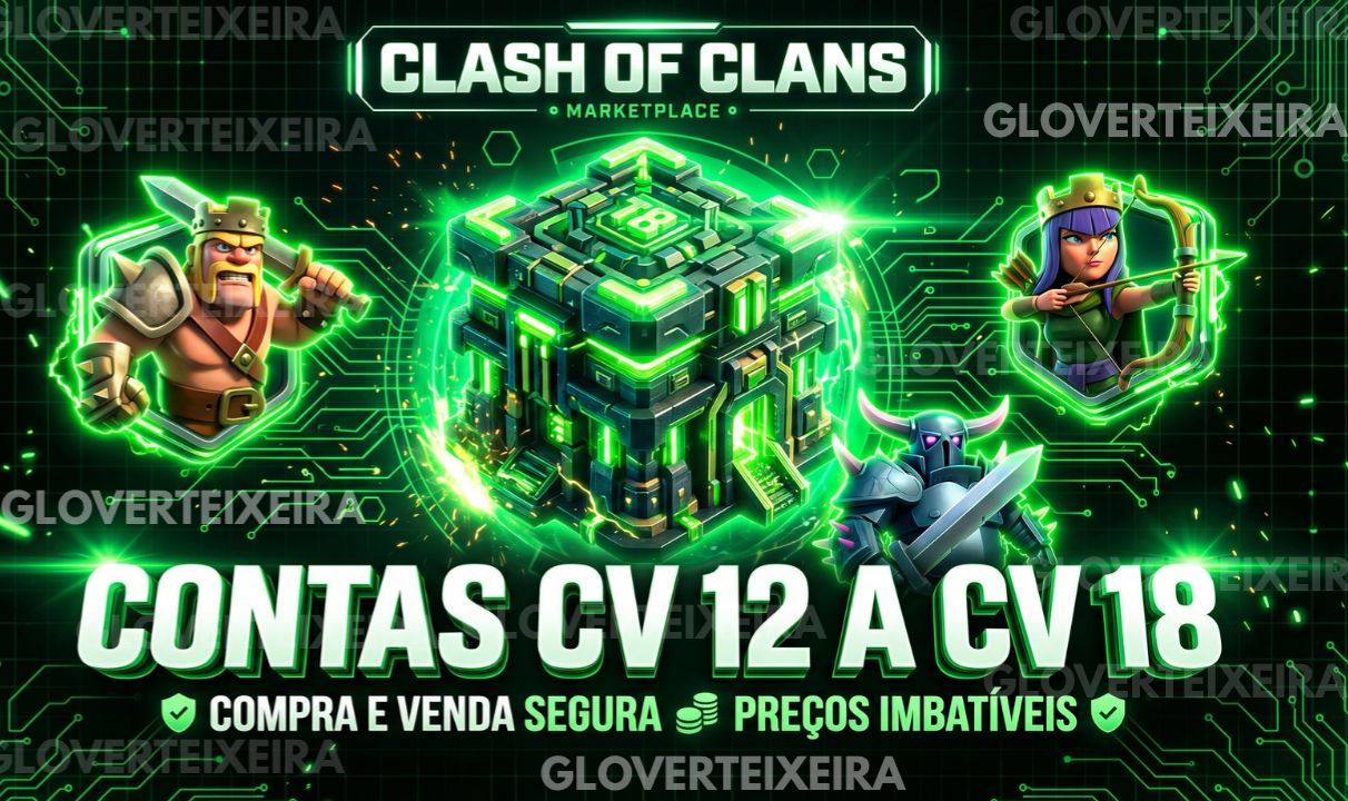 PROMOÇÃO! CONTAS CLASH OF CLANS CV 12 A 18 COM OS MELHORES PREÇOS