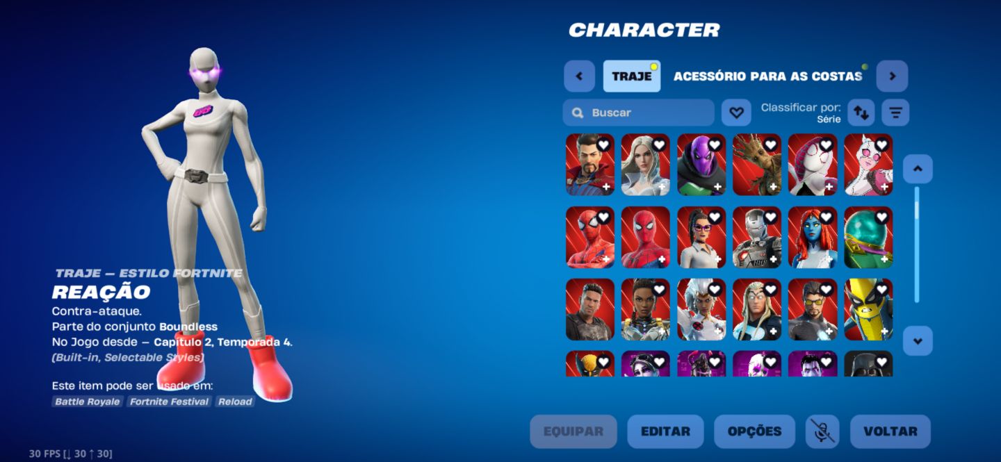 Conta fortnite 385 Skins escolhidas a dedo !!! Muita coisa q não voltam mais!!!!