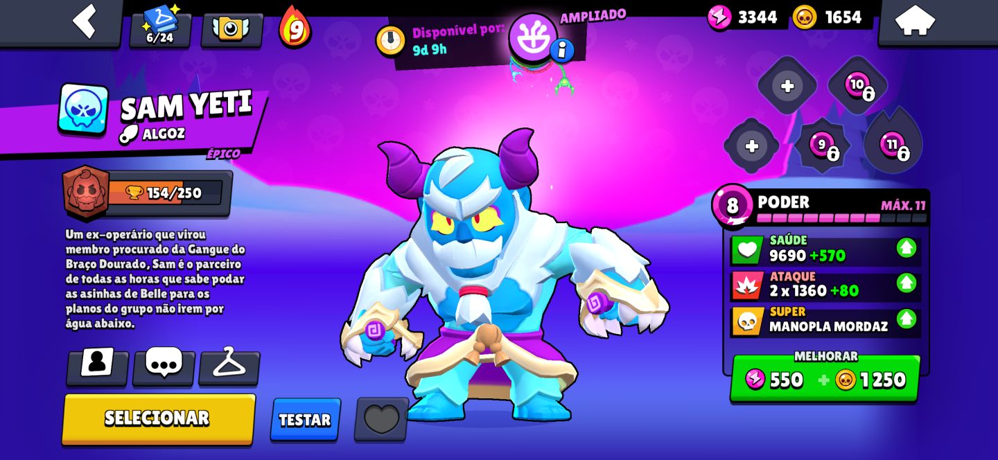 Brawl Stars 18.815 Troféus | 57 Brawlers | 4 Prestígios | Fang Full + Hipercarg