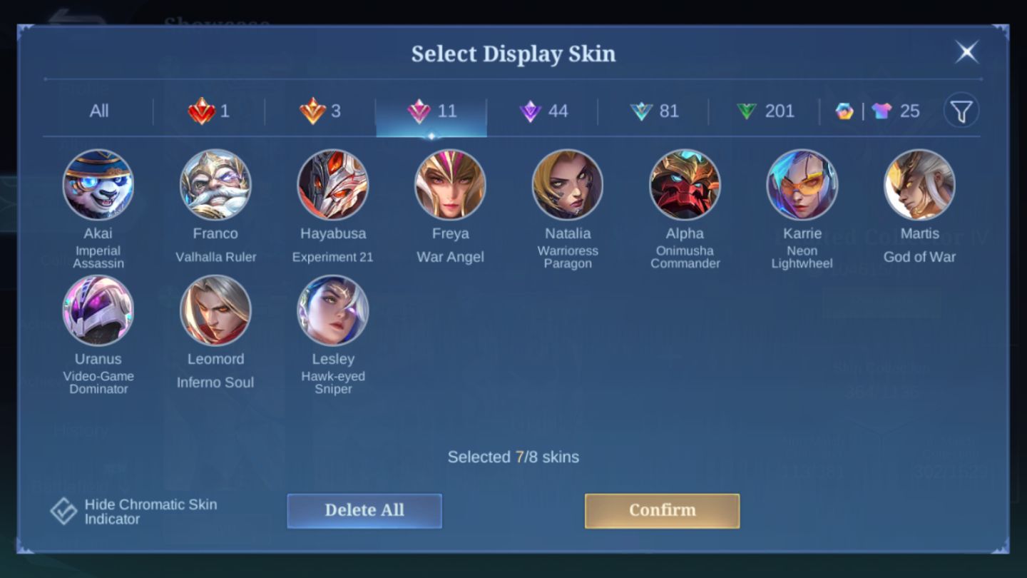 Conta Mobile Legends - LEGEND Franco / 3 ANNUAL-STAR / Franco 1,2k Partidas