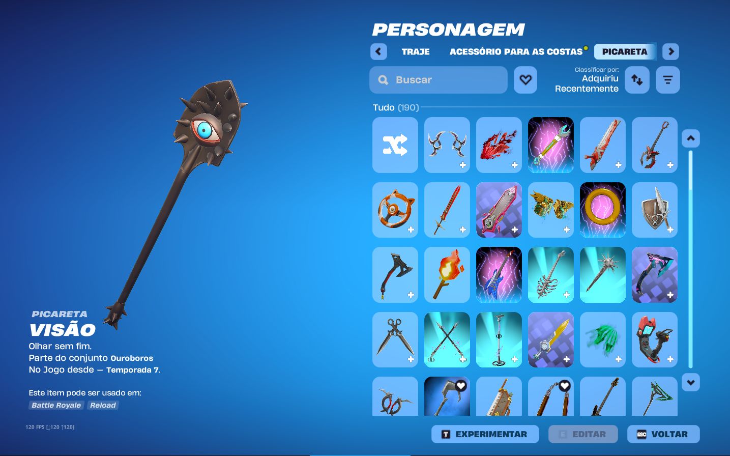 Conta fortnite minty axe,stw fundador,omega full e itens muito raros +3000vbucks