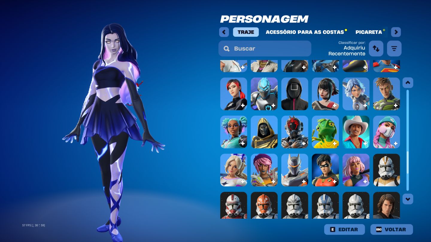 Contas Fortnite antiga com várias skins e v-bucks na conta